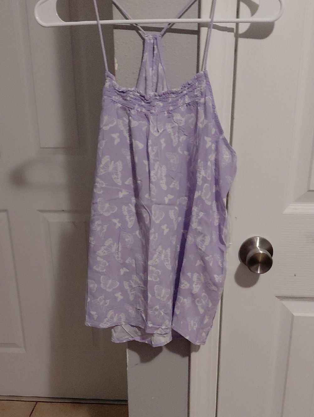 No Boundaries Lilac Butterfly Cami Tank